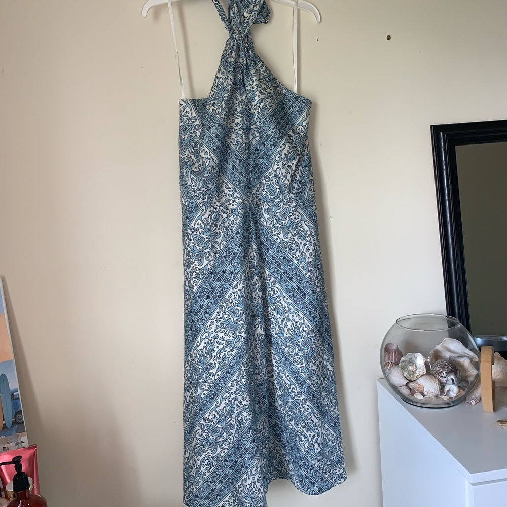 Blue paisley dress